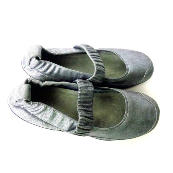 DANSKO EUR 39 US 8.5M 9M Chrissy Mary Jane Silver Pewter Slip On Wedge Shoe - Picture 4 of 8